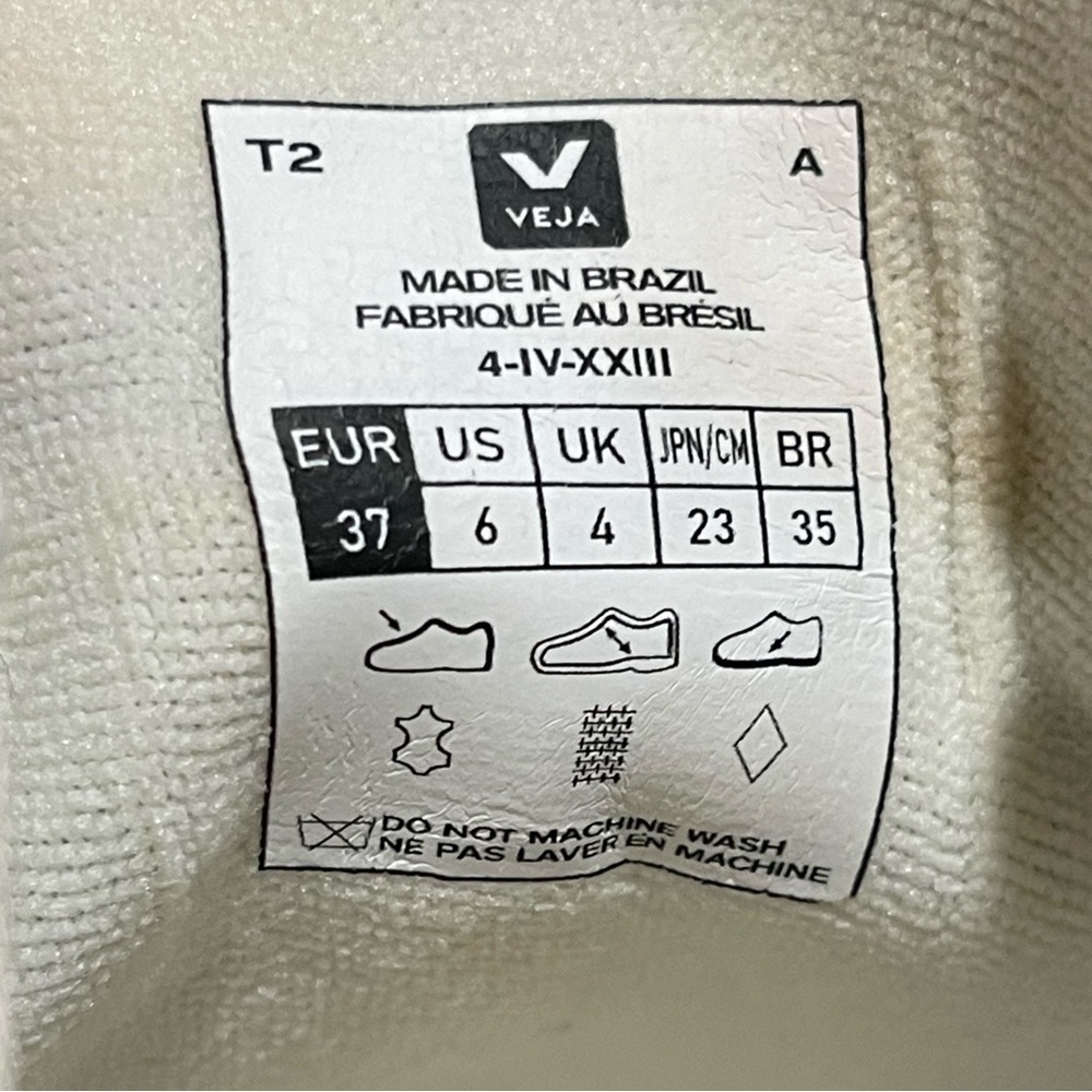 VEJA ESPLAR WOMENS SNEAKERS - EXTRA WHITE SABLE - SZ - 6.US / 37.EU - Picture 10 of 10